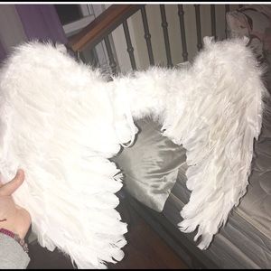 Angel wings and halo